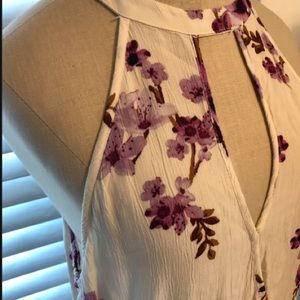 Summer Open Back Flower Romper
